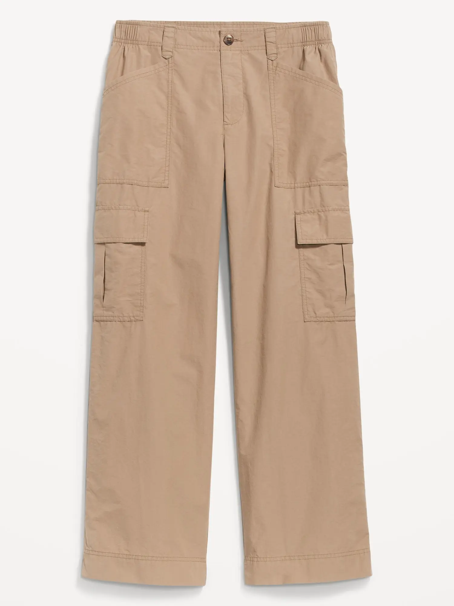 Old Navy Mid-Rise Wide-Leg Cargo Pants for Women brown. 1