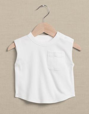 Essential SUPIMA® Muscle Tank for Baby + Toddler white