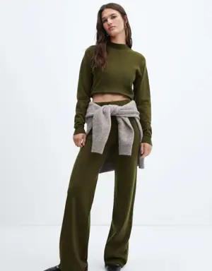 Knitted wideleg pants