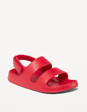 Unisex Double-Strap Sandals for Toddler (Partially Plant-Based) red