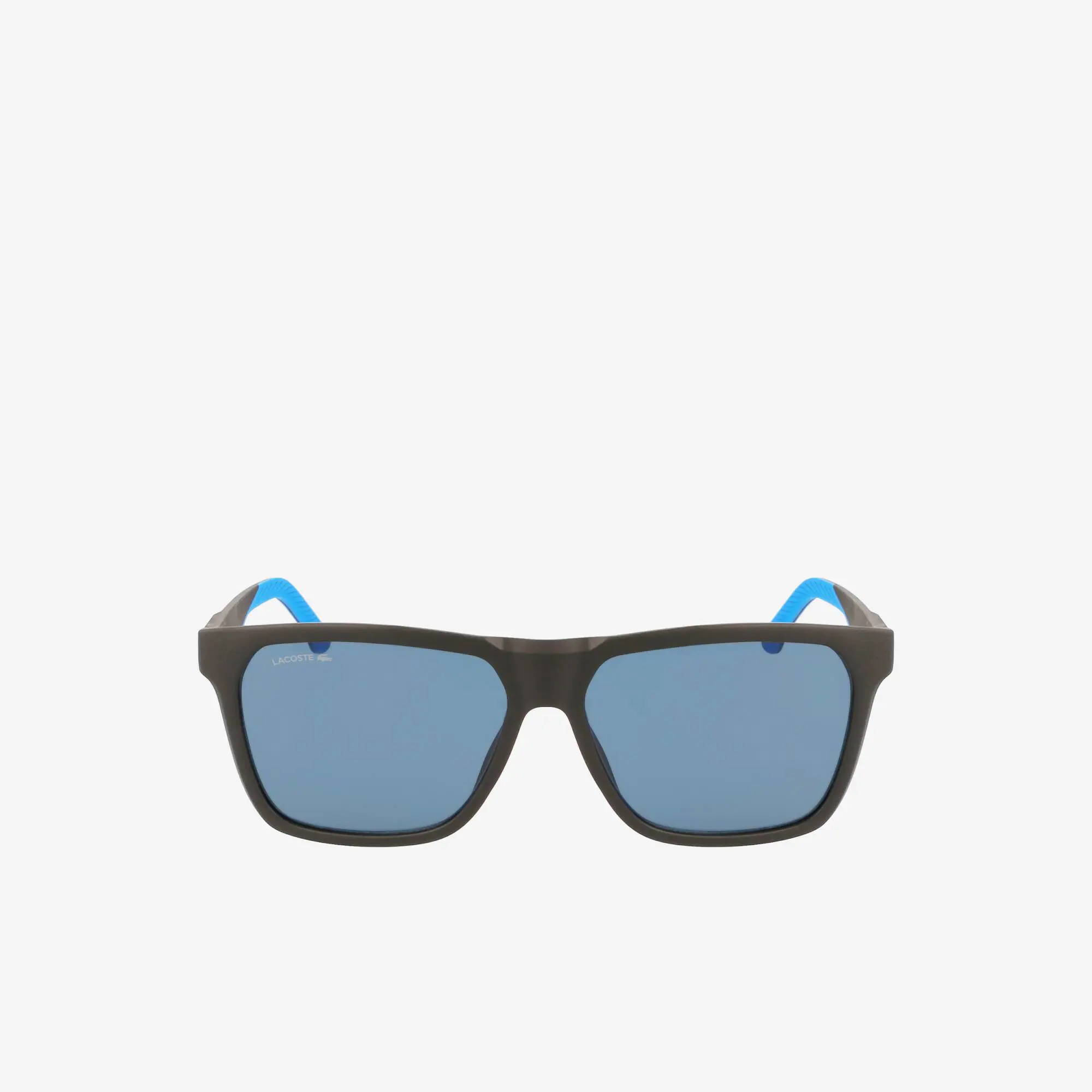 Lacoste Herren Sonnenbrille mit eckigem Croc-Kunststoffrahmen. 2