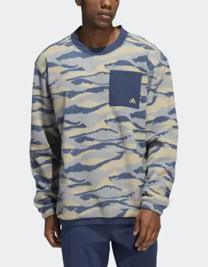 Adidas Texture-Print Crew Sweatshirt