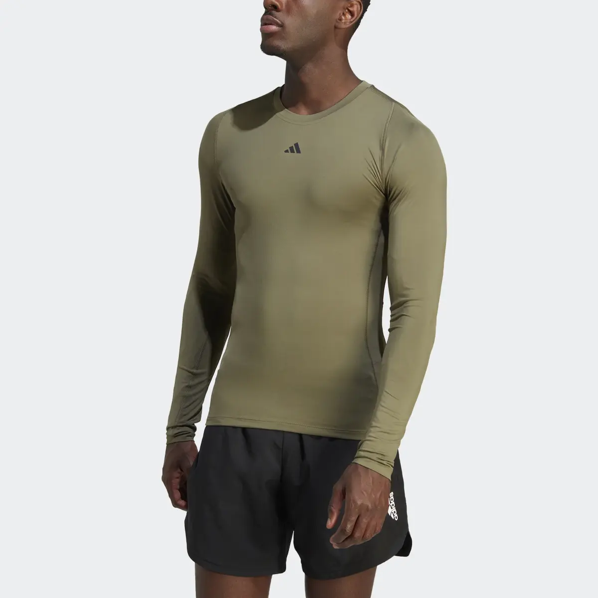 Adidas Techfit Training Long Sleeve Tee. 1