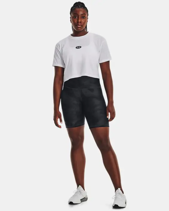 Under Armour Women's UA Branded Logo Crop Short Sleeve. 3 Under Armour Women's UA Branded Logo Crop Short Sleeve. 3