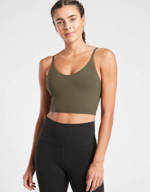 Elation V-Neck Longline Bra A-C green