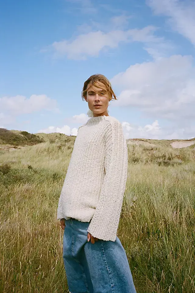 Free People Everyday Cotton Mockneck Sweater. 3 Free People Everyday Cotton Mockneck Sweater. 3