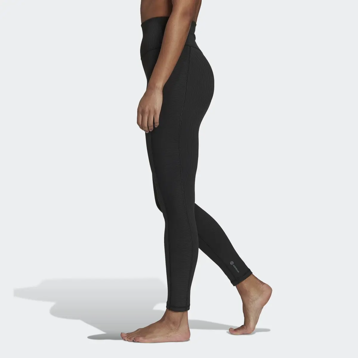 Adidas Yoga Studio Luxe Wind Super-High-Waisted Rib Leggings. 2