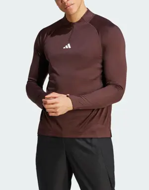 Adidas Gym Heat Quarter-Zip Long Sleeve Tee