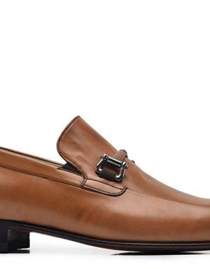 Taba Klasik Loafer Kösele Erkek Ayakkabı -12666-