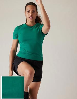 Athleta In Motion Seamless Tee green