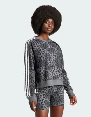 Originals Leopard Luxe Trefoil Crew Sweatshirt