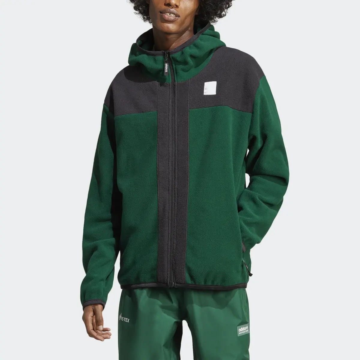 Adidas Adventure FC Full Zip Polar Fleece Hoodie. 1