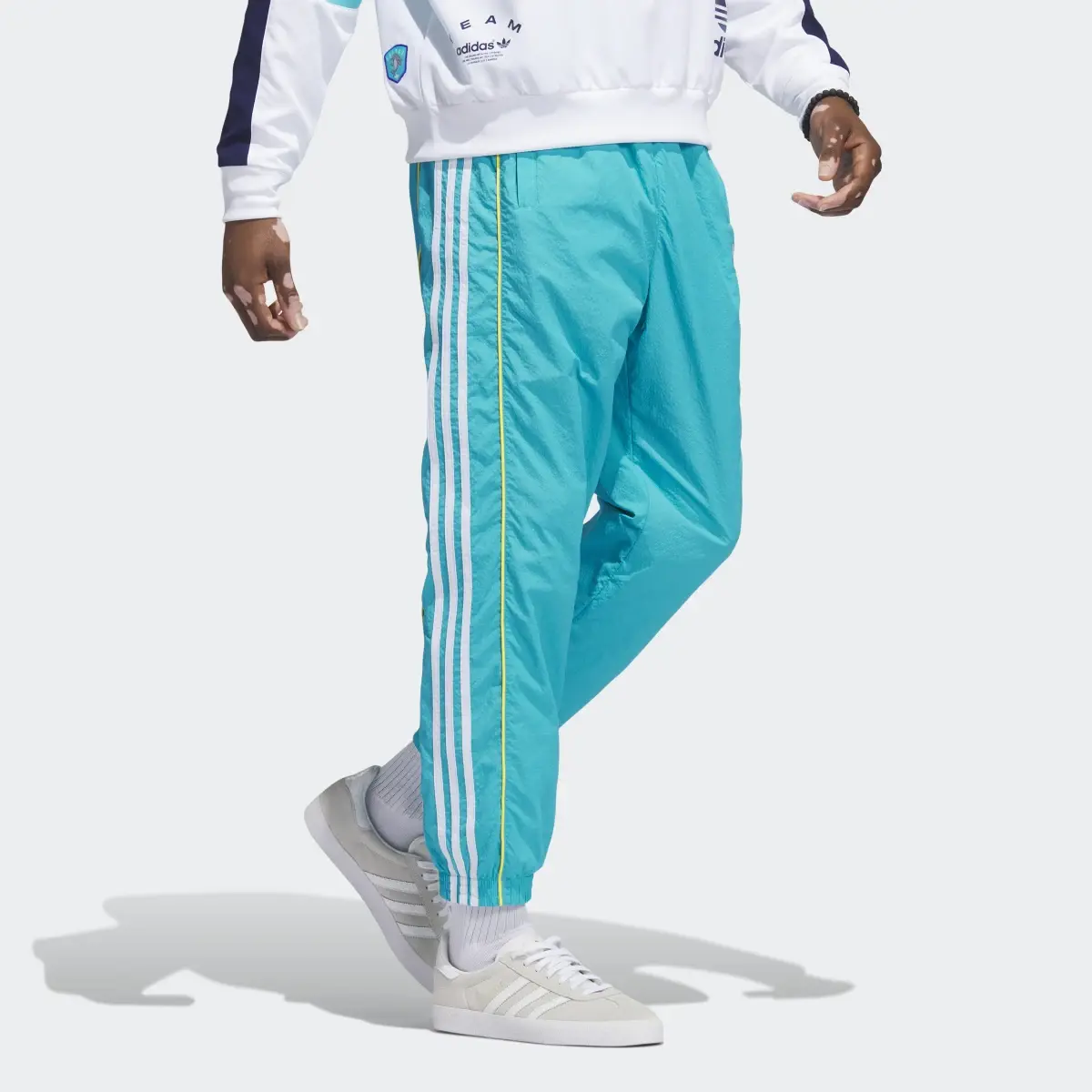 Adidas classic wind teal blue mens track pants online