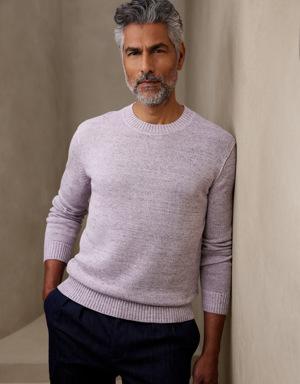 Giorgio Cotton-Linen Sweater purple
