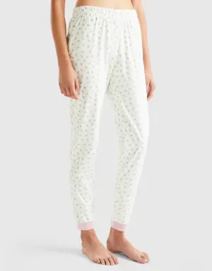 slim fit floral trousers