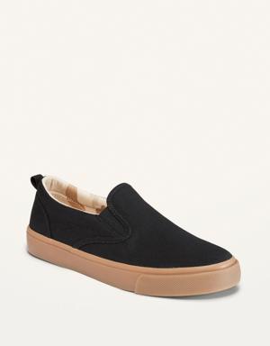 Canvas Slip-On Sneakers for Boys black