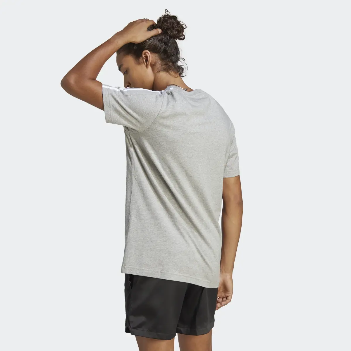 Adidas Essentials Single Jersey 3-Stripes T-Shirt. 3