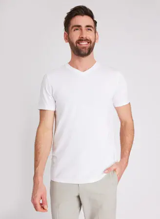 Kit And Ace Ace Pima V-Neck Tee. 1