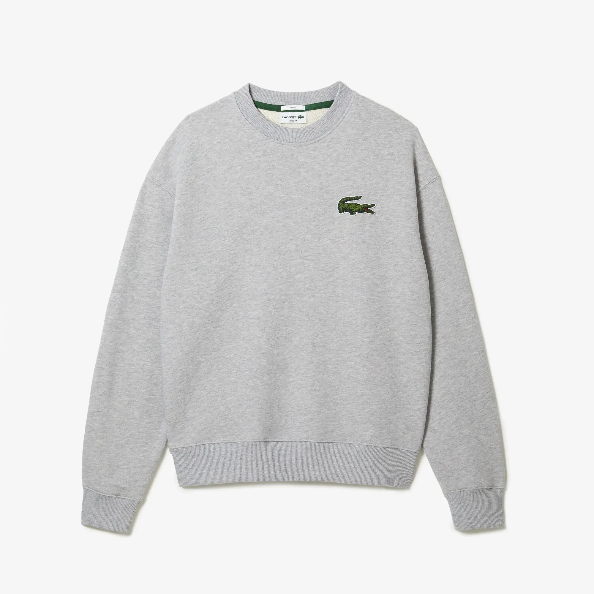 Lacoste Unisex Loose Fit Crocodile Badge Sweatshirt. 2