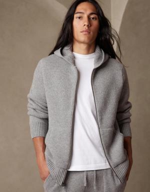 Enna Merino-Cashmere Hoodie Sweater gray