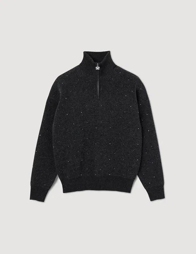 Sandro Half-zip sweater. 2
