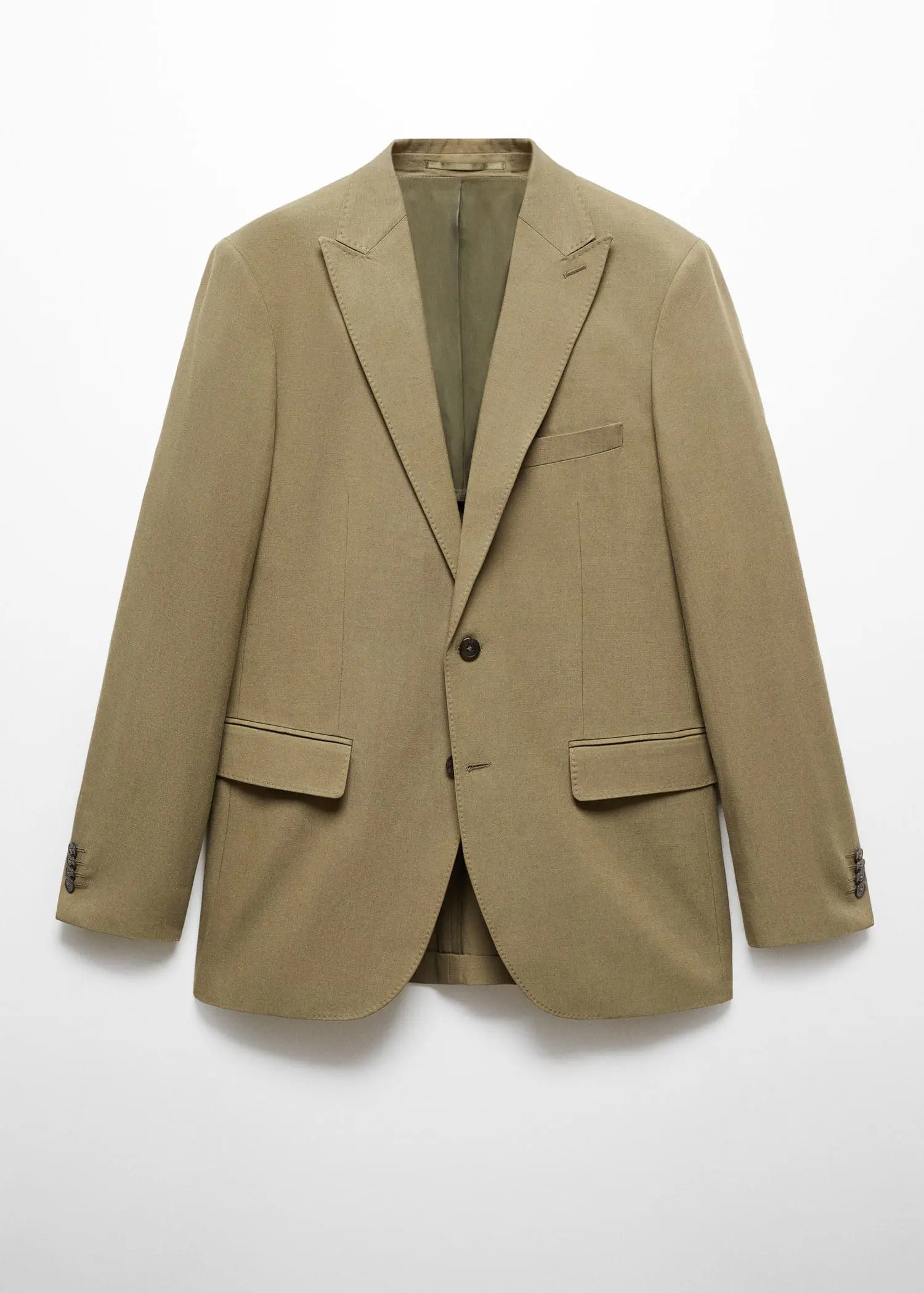 Mango Slim fit linen and cotton suit jacket. 1