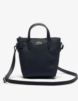 Shopping bag con cerniera in petit piqué L.12.12 Concept da donna