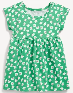 Printed Jersey-Knit Dolman-Sleeve Dress for Baby green