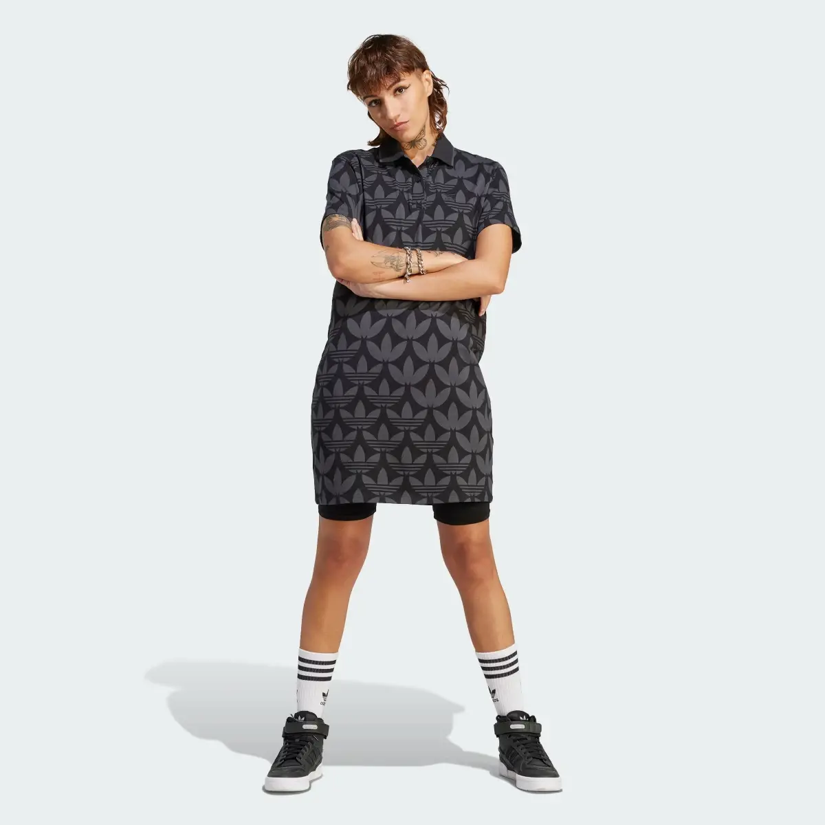 Adidas Vestido Polo Trefoil Monogram. 2