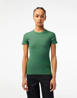 Lacoste Camiseta de mujer slim fit en algodón ecológico