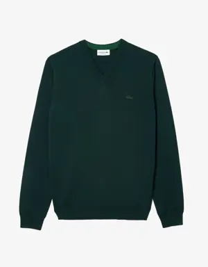 Men's V-Neck Merino Wool Sweater