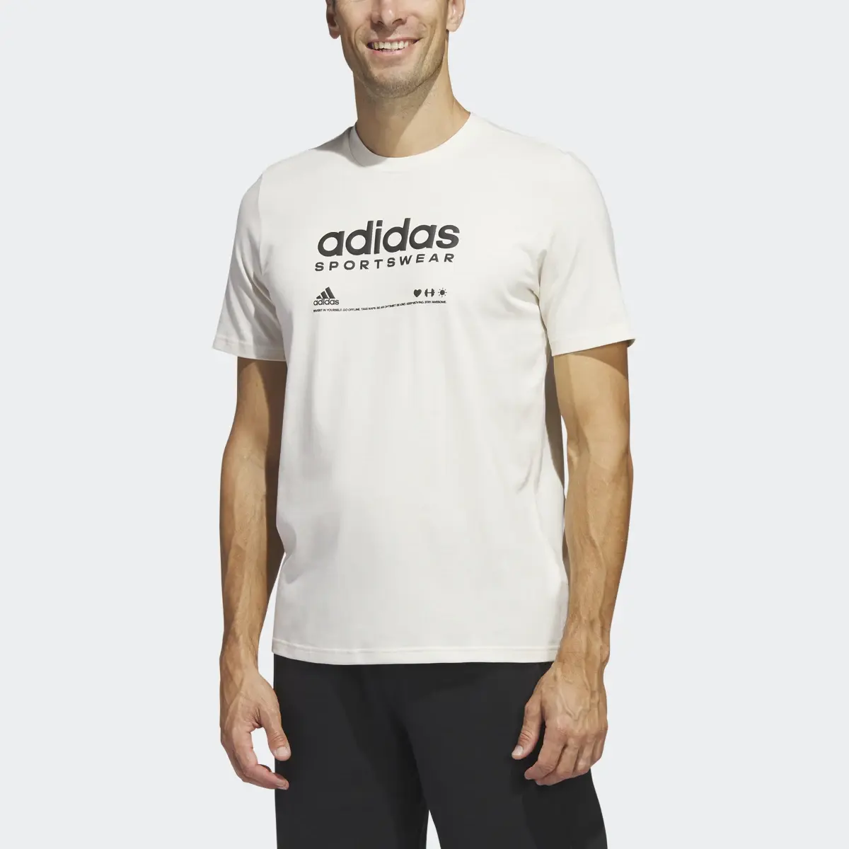 Adidas Lounge Graphic Tee. 1