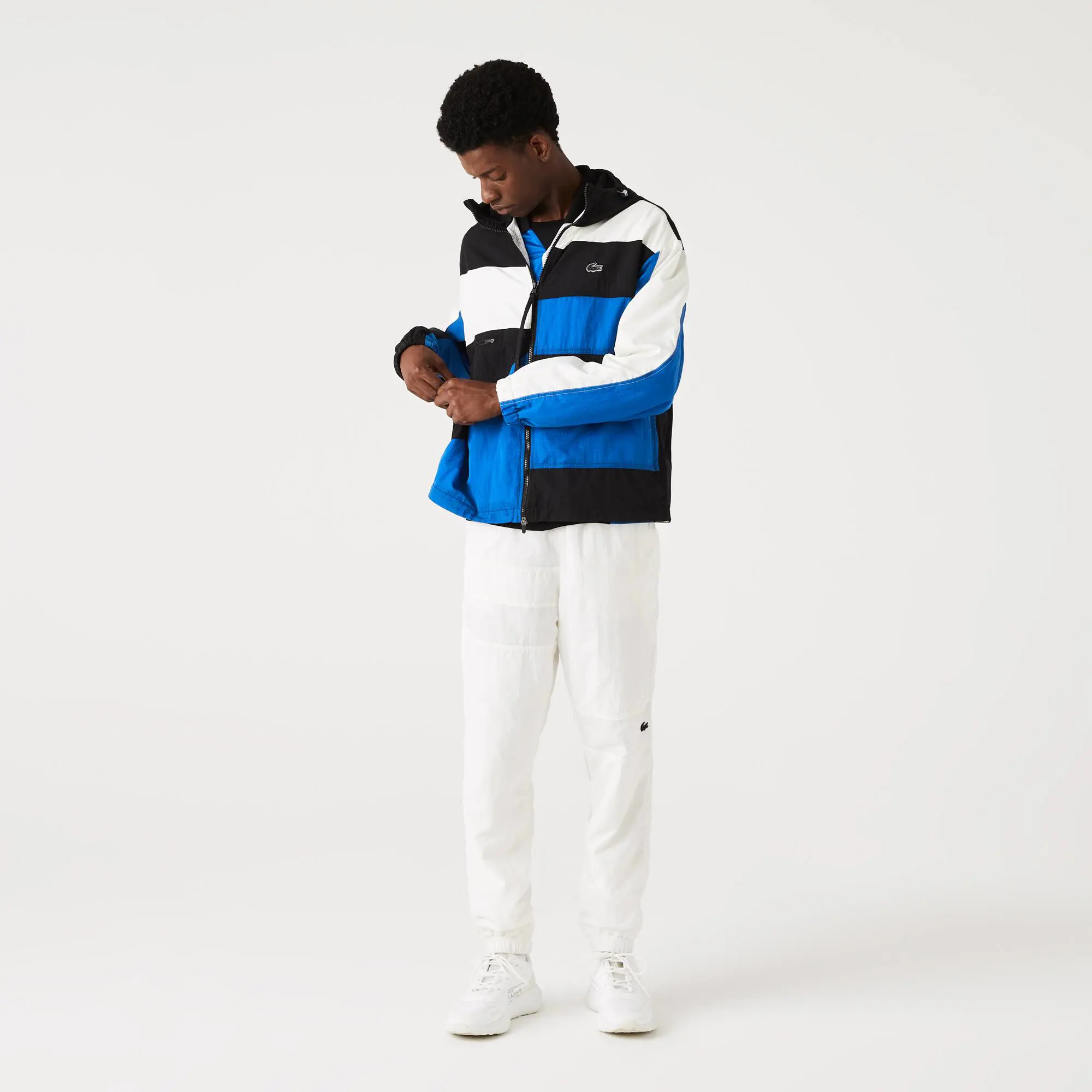 Lacoste Men's Patchwork Effect Jacket. 1 Lacoste Men's Patchwork Effect Jacket. 1