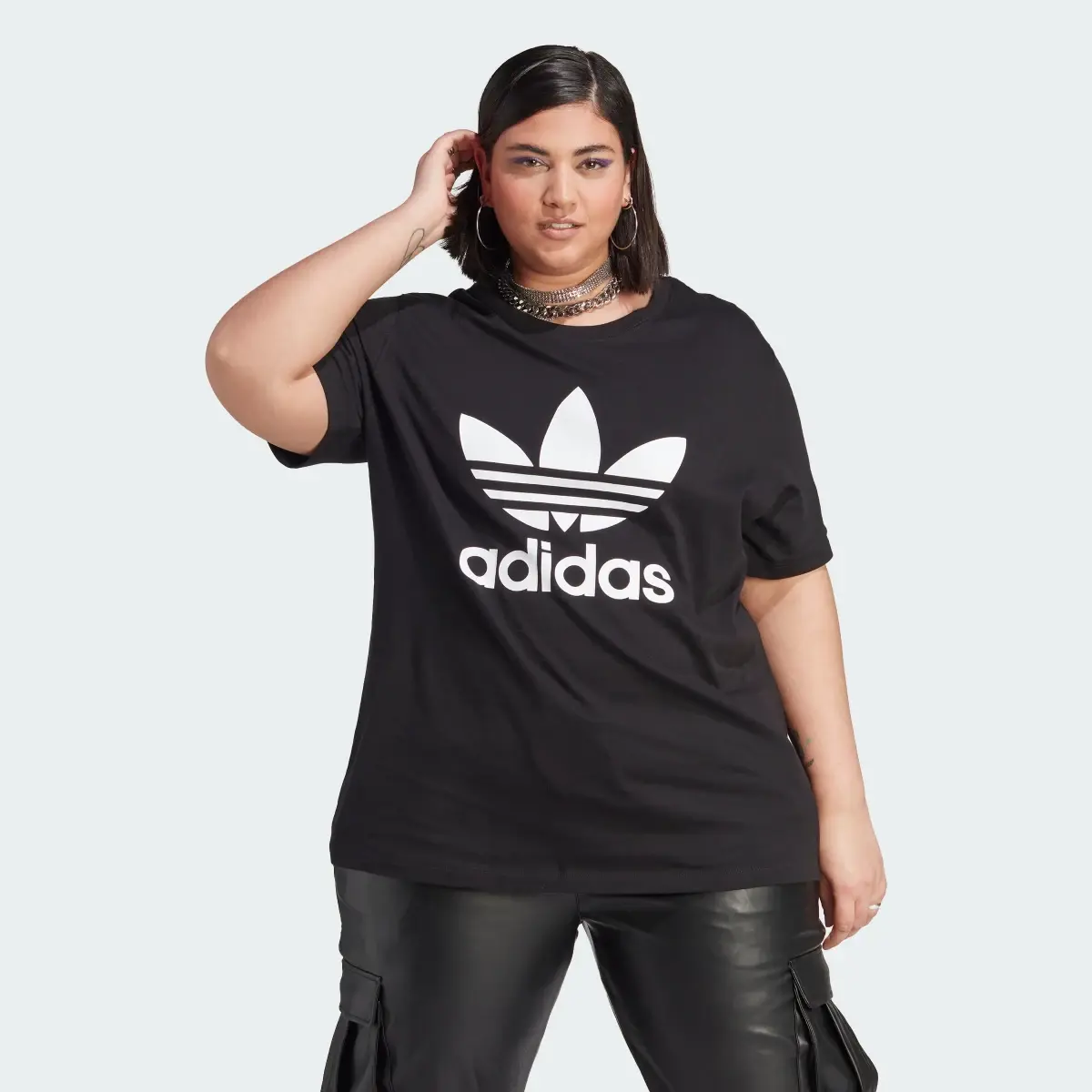 Adidas Adicolor Classics Trefoil Tee (Plus Size). 2