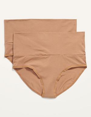 Maternity 2-Pack Rollover-Waist Supima&#174 Cotton-Blend Hipster Underwear