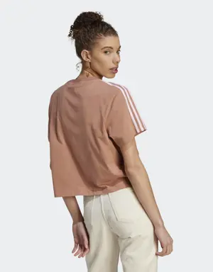 Adidas Top Curto em Jersey Simples 3-Stripes Essentials. 3 Adidas Top Curto em Jersey Simples 3-Stripes Essentials. 3