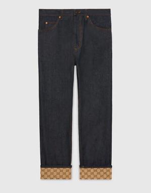 Denim pant with cuffs