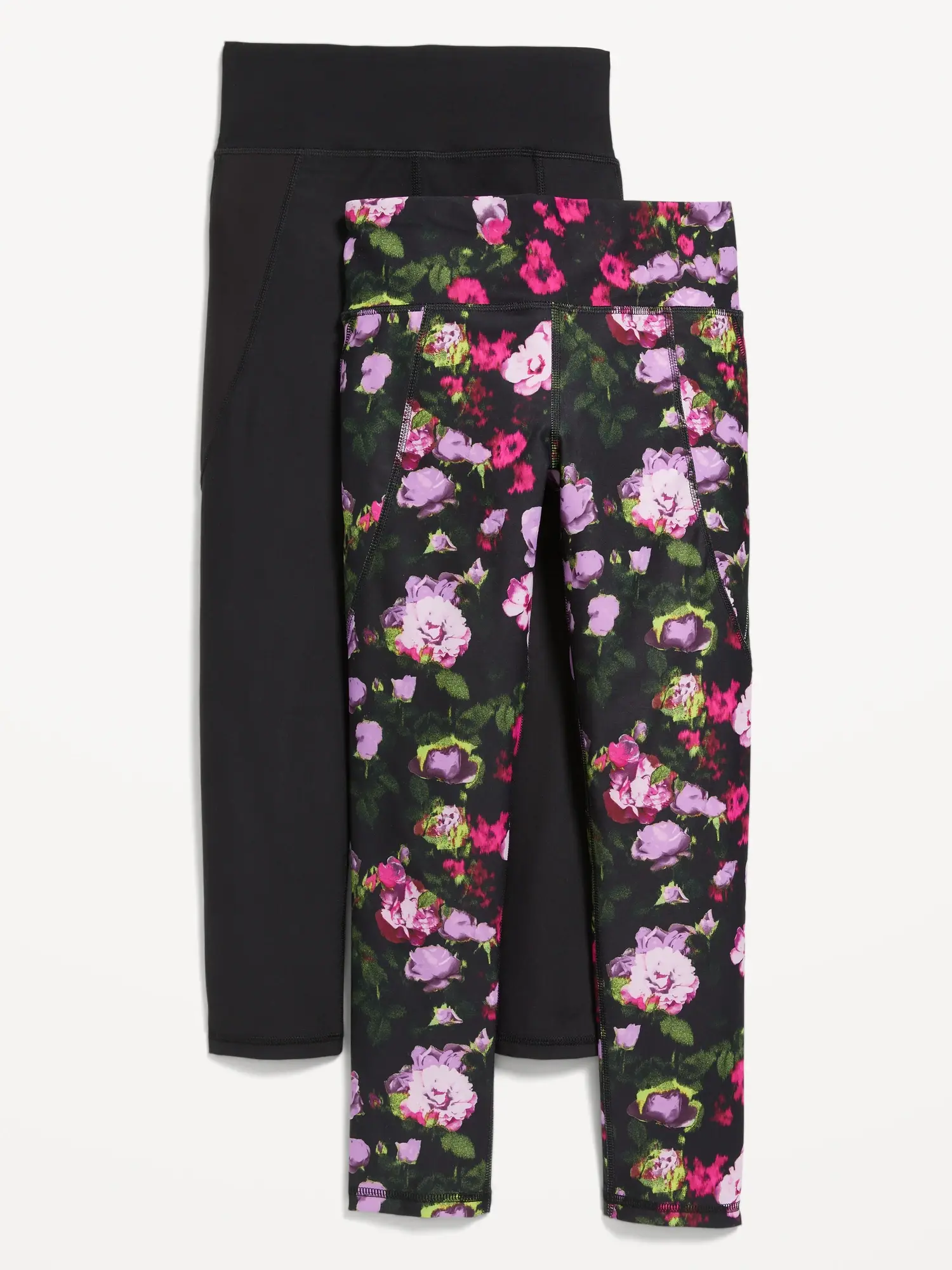 Old Navy - High-Waisted PowerSoft 7/8-Length Joggers for Girls black