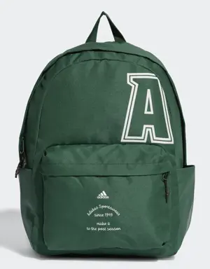Classic Brand Love Initial Print Backpack