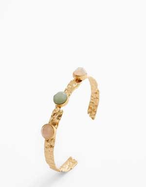Rigid stone bracelet