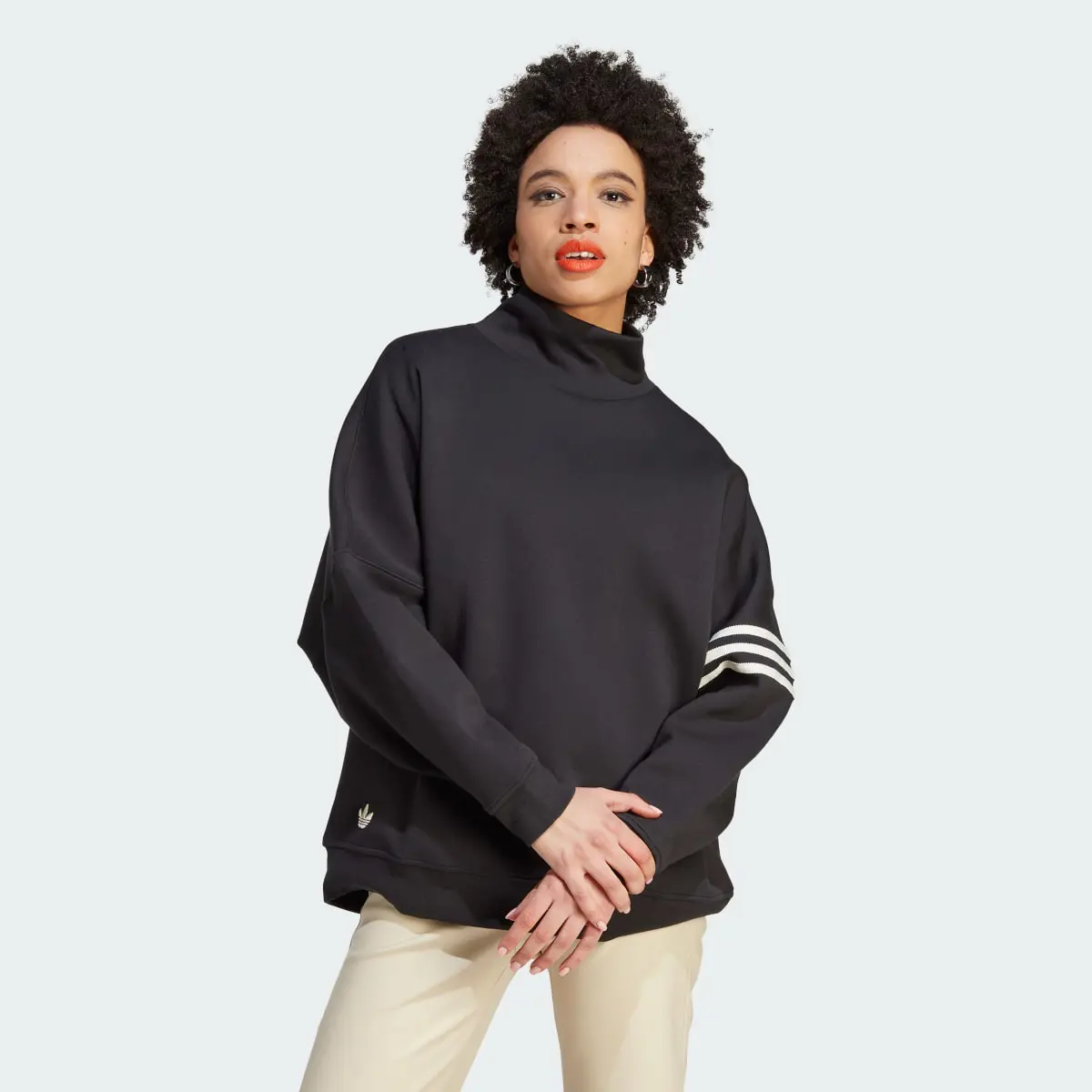 Adidas Adicolor Neuclassics Oversized High Neck Sweater. 2