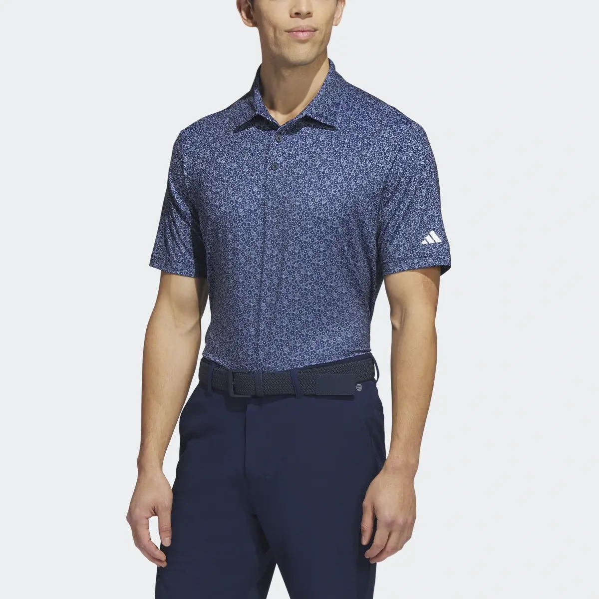 Adidas Ultimate365 Allover Print Golf Polo Shirt. 1