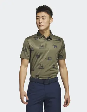 Allover-Print Golf Polo Shirt