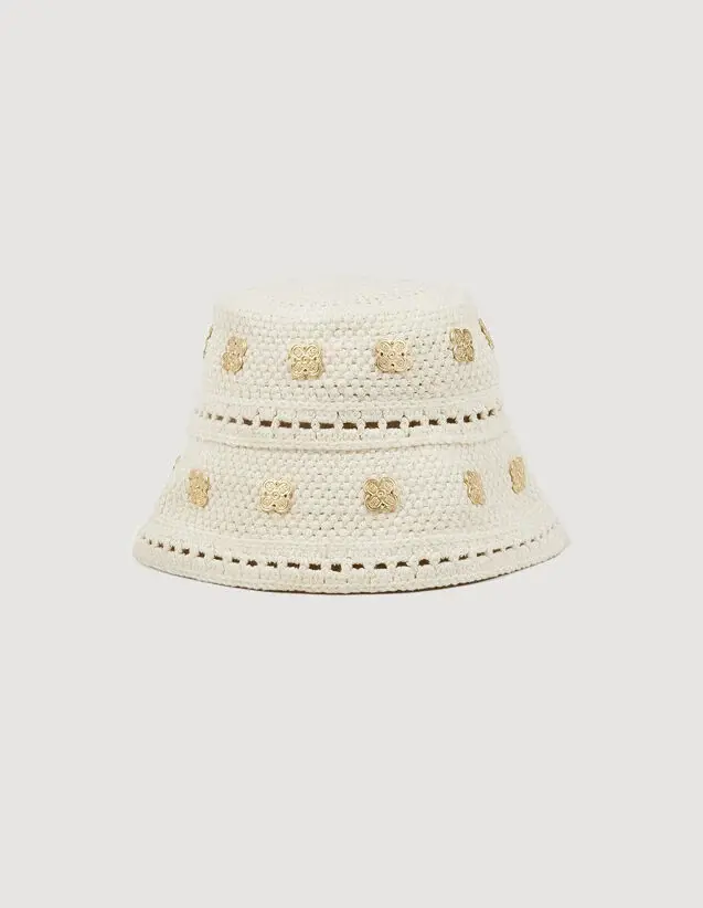 Sandro Crochet hat with sequins Login to add to Wish list. 2