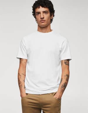 Mango T-shirt algodão stretch