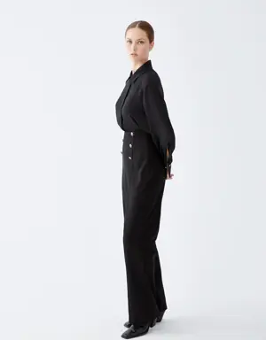 High-rise Black Pants