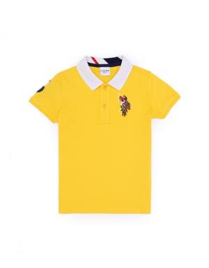Erkek Çocuk Koyu Sarı Polo Yaka T-Shirt