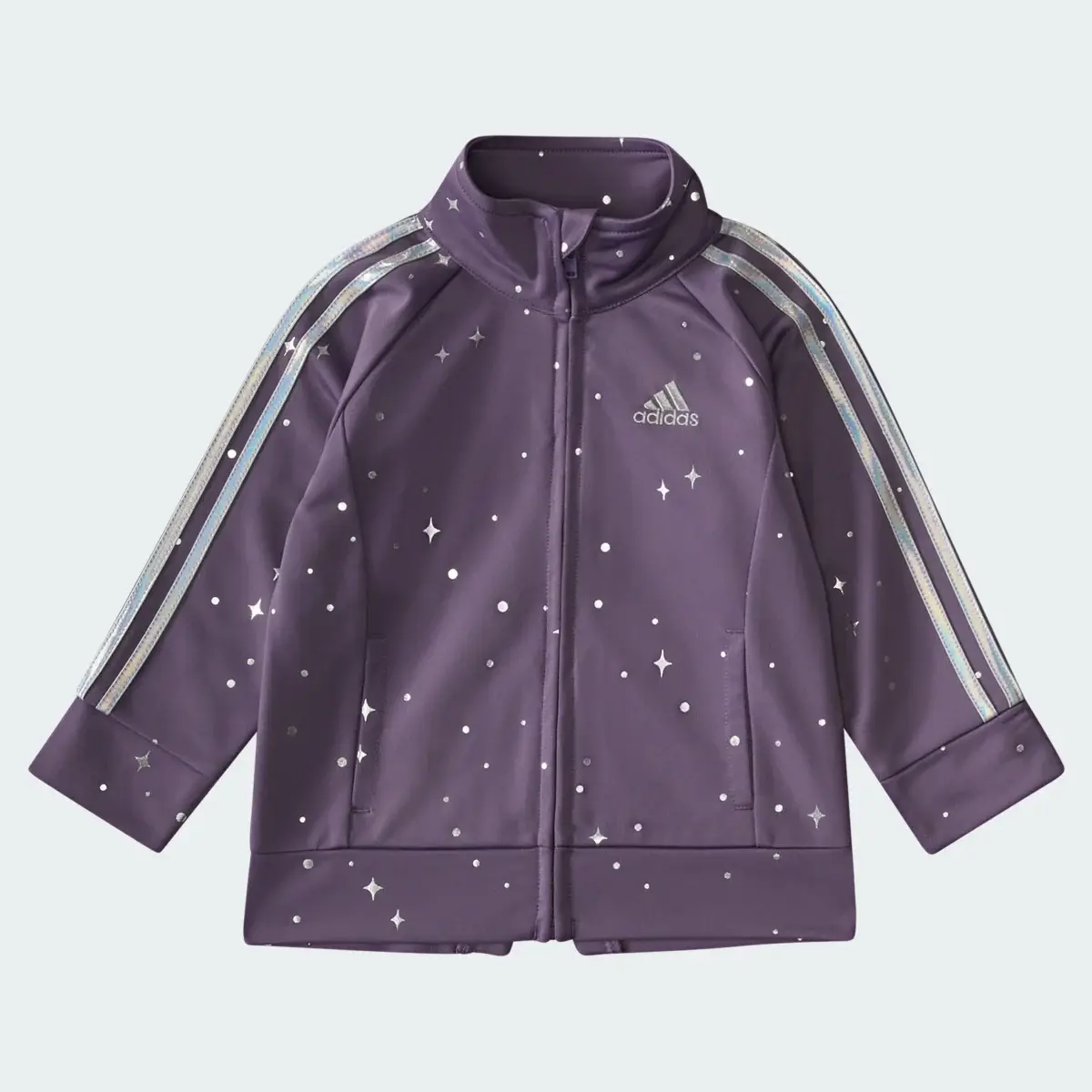 Adidas Two-Piece Printed Glam Tricot Track Set. 2