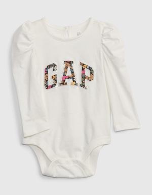 Baby 100% Organic Cotton Gap Logo Bodysuit white