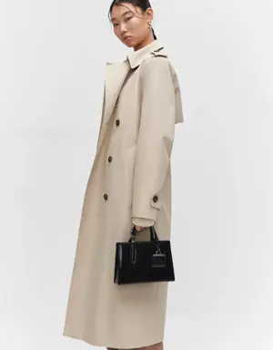 Mango Waterproof double-breasted trench coat